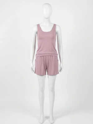 Pyjama short modal extensible brassière intégrée quotidien - Vue 1 - Pyjama short