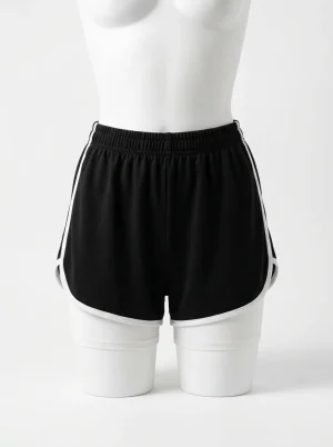 Pyjama short taille haute sport décontracté femme - Vue 1 - Pyjama short